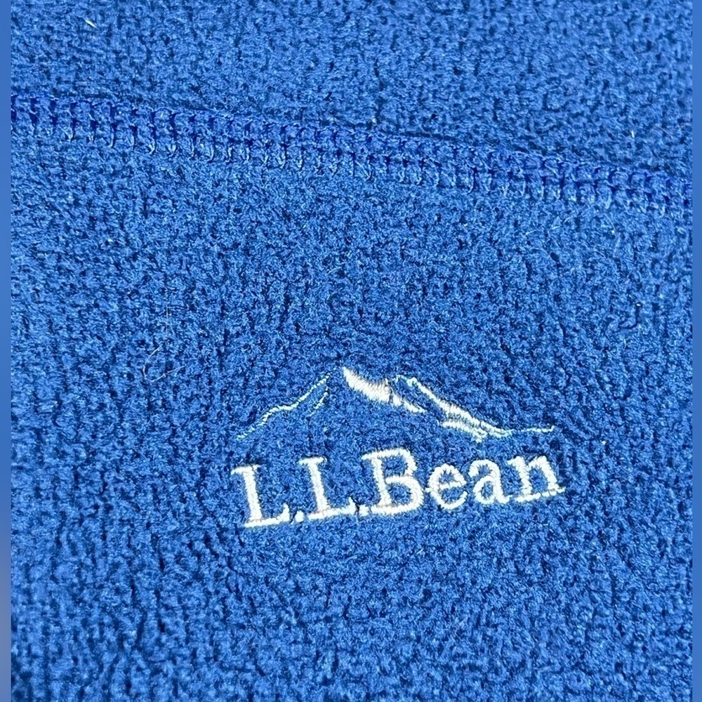 Men’s L.L. Bean Medium Slightly Fitted Navy Retro Pile Full Zip Sherpa Coat - Picture 5 of 11